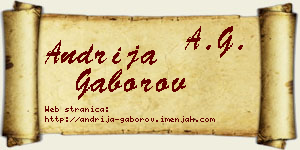 Andrija Gaborov vizit kartica